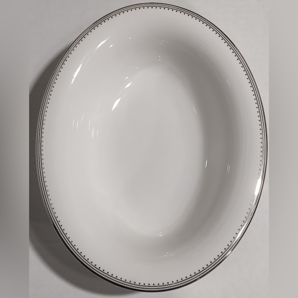 Wedgwood Vera Wang Grosgrain Gravy Boat Stand Plate, NEW